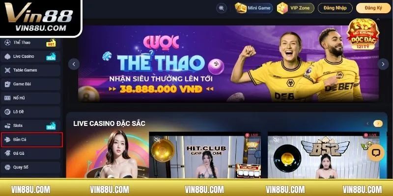 Bắn cá VIN88 sân chơi hấp dẫn tại nhà cái năm 2025