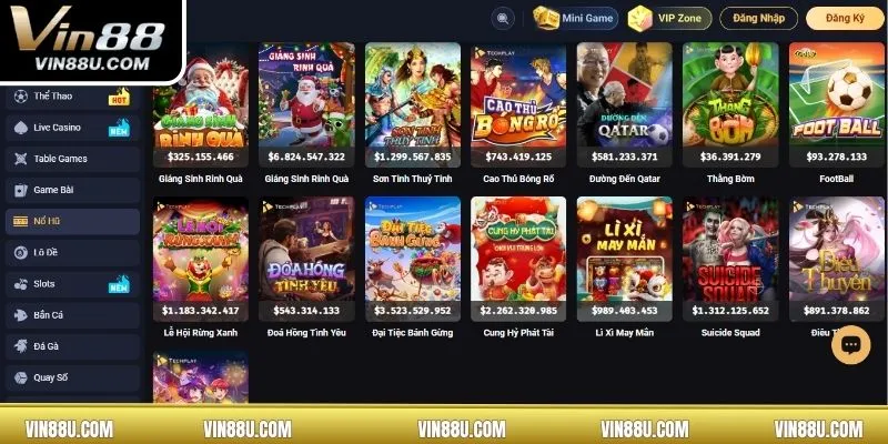 “Bỏ túi” top game nổ hũ VIN88 hay, hấp dẫn năm 2025 