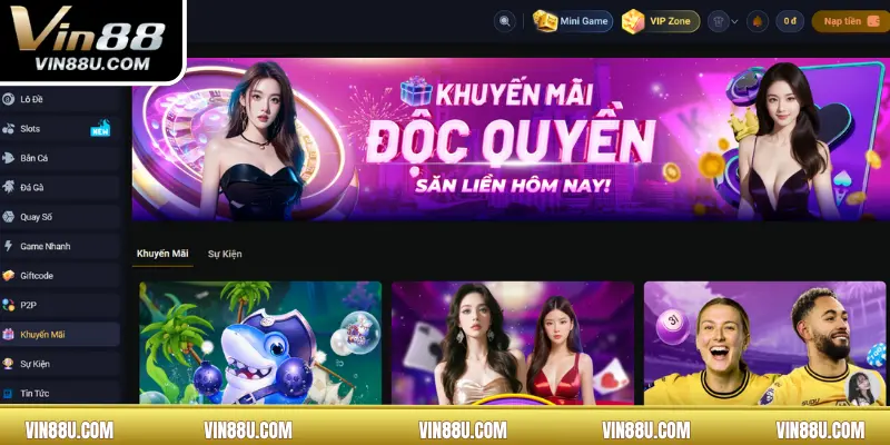Các khuyến mãi VIN88 sẽ mang lại lợi ích lớn cho người chơi
