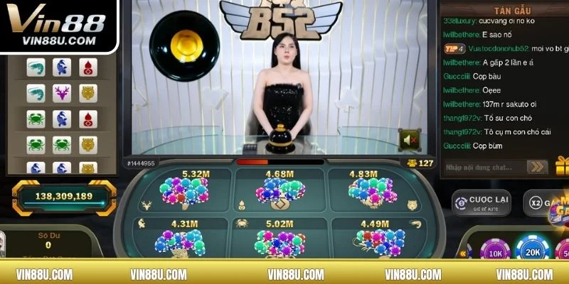 Giao diện của Live casino VIN88 sắc nét, thân thiện với người chơi