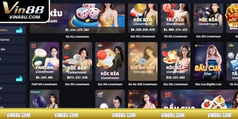 Kho trò chơi đa dạng, đầy đủ từ Baccarat đến Roulette