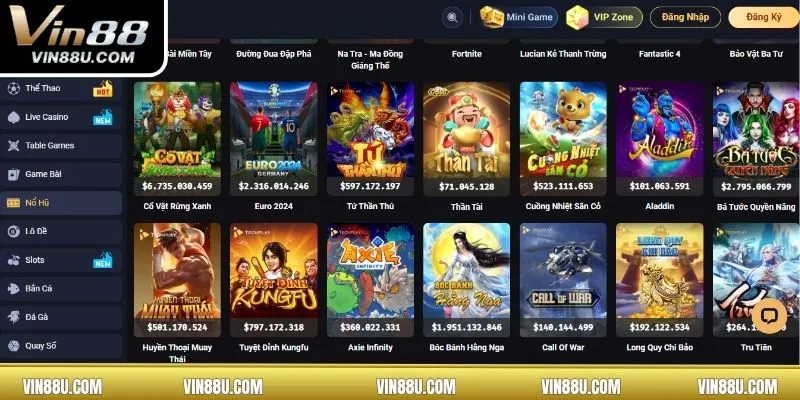 Nổ hũ VIN88 game săn thưởng khủng, tiền về nhanh 