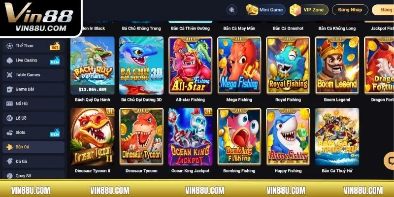 Top game bắn cá VIN8 không nên bỏ lỡ năm 2025